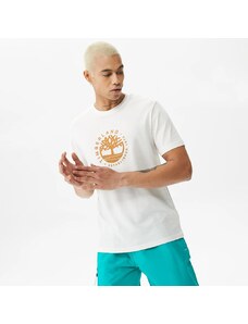 Timberland Refibra Logo Graphic Erkek Beyaz Yuvarlak Yaka Tişört