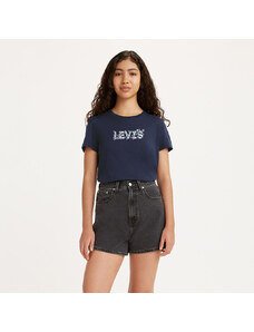 Levi's The Perfect Kadın Mavi Yuvarlak Yaka Tişört