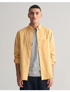 Gant Erkek Sarı Regular Fit Düğmeli Yaka Oxford Gömlek