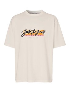Jack&Jones Tampa Erkek Ekru Yuvarlak Yaka Tişört