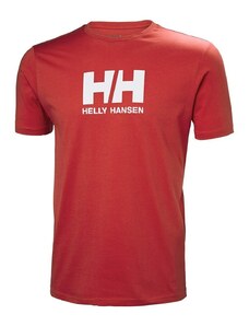 Helly Hansen Logo Erkek Kırmızı Yuvarlak Yaka Tişört