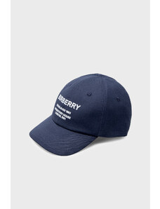 Burberry Pamuklu Çocuk Şapka 8049541 Mıdnıght Navy/chk Lacivert