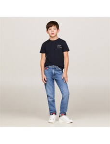 Tommy Hilfiger Logo Erkek Çocuk Lacivert T-Shirt