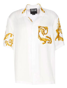 Versace Jeans Couture Erkekler İçin Polo Tişörtler, Polo Gömlekler, Baskılı Tişörtler, Beyaz, Viskoz, 2024, L M XL XXL