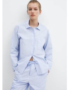 Mango Kadın Iki Parçalı Pamuklu Pijama Mavi