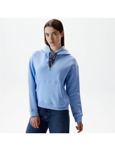 Tommy Jeans Logo Drawcord Hoodie Kadın Mavi Sweatshirt