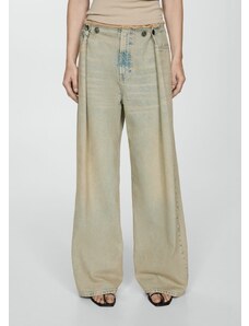 Mango Kadın Süper Wideleg Jean Pantolon Orta Vintage Mavi