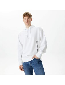 Calvin Klein Jeans Diffused Erkek Beyaz Sweatshirt
