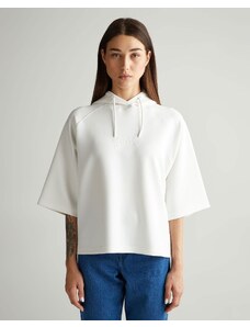 Gant Kadın Krem Oversize Fit Kapüşonlu Logolu Sweatshirt