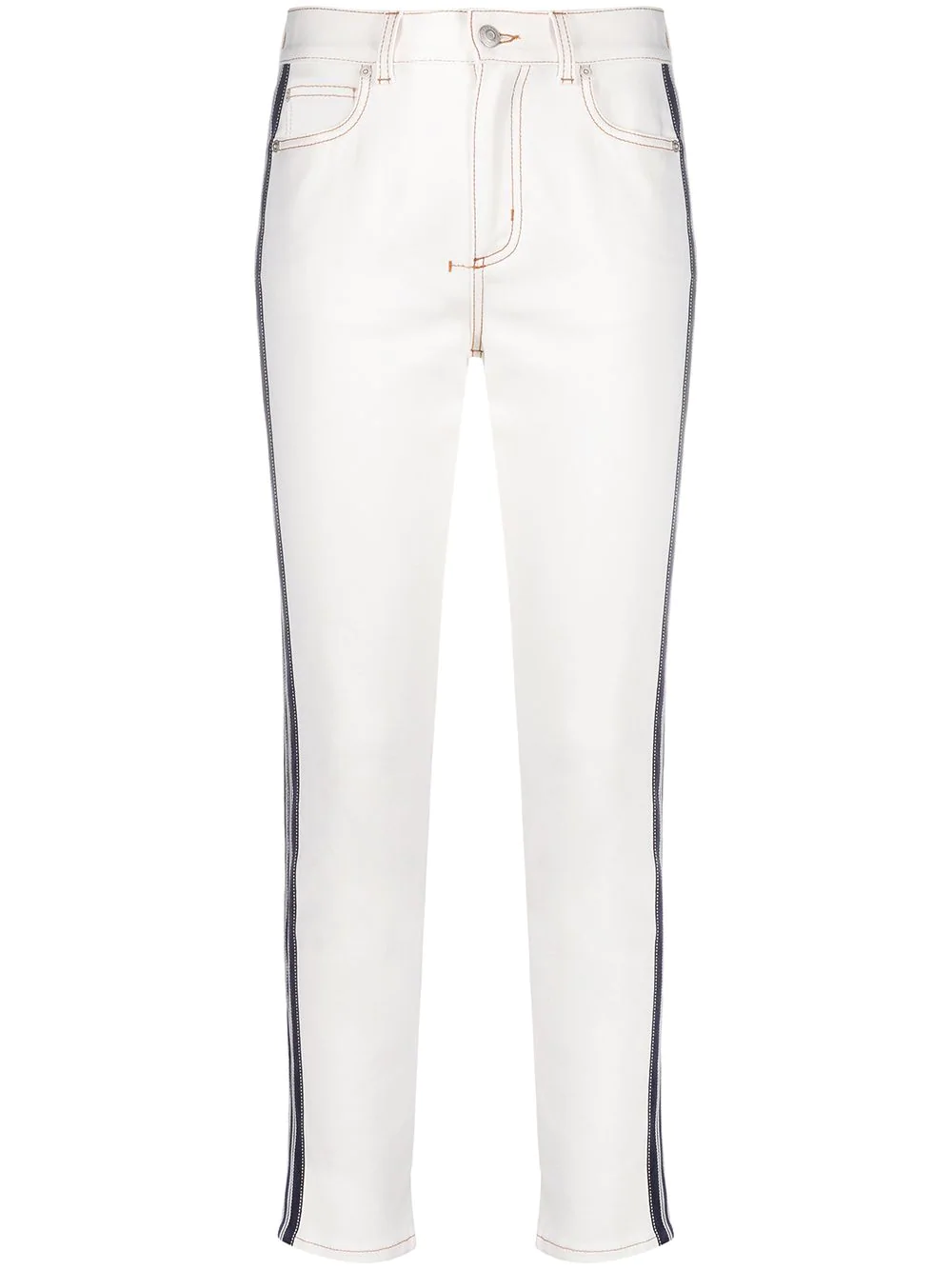 side stripe skinny jeans