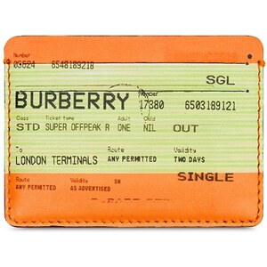 Burberry train shop ticket card holder