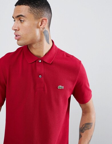 lacoste burgundy polo