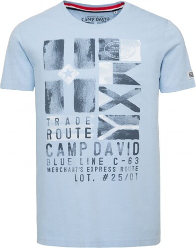 Camp David Erkek Açık Mavi T-Shirt CCB-1701-3716_298.