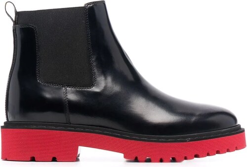 contrast sole chelsea boots