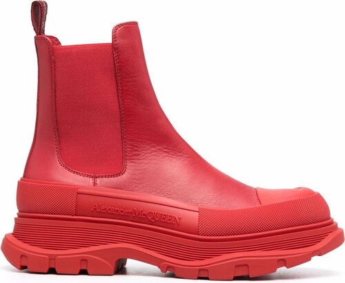 alexander mcqueen boots red