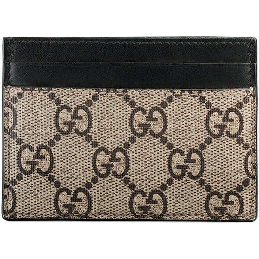 gucci bee print gg supreme card case