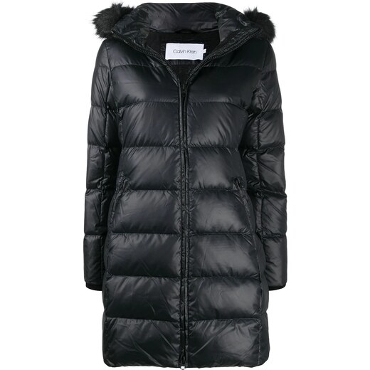 hooded down puffer coat calvin klein