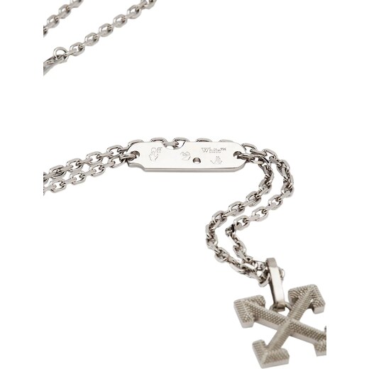 Off-White c/o Virgil Abloh Crystal Arrow Chain Necklace - Silver