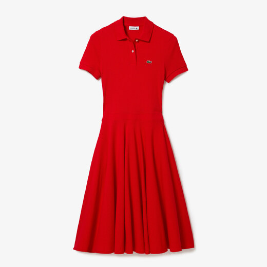 Robe lacoste rouge sale