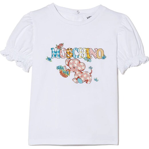 Moschino Kids logo-print cotton T-Shirt - White - Glami.com.tr