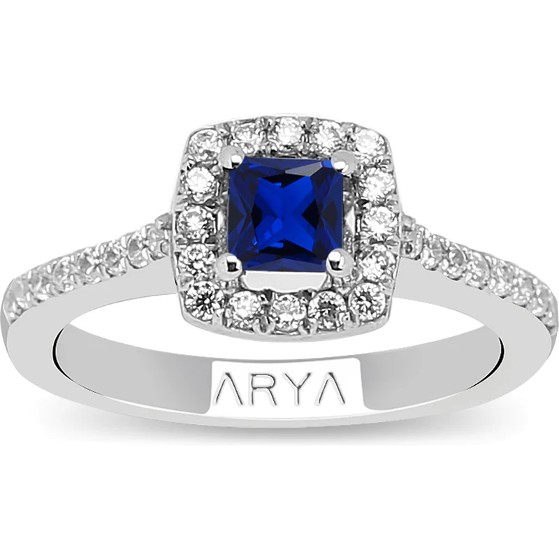 Arya Pırlanta Pırlantalı Safir Yüzük