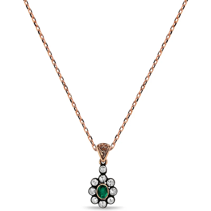 Arya Pırlanta 0 97 Karat Safir Elmas Kolye