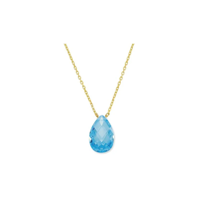 Harem Altın 14 Ayar Altın Quartz Mavi Taşlı Kolye KLY107 Harem Altın 14 Ayar Altın Quartz Mavi Taşlı Kolye KLY107