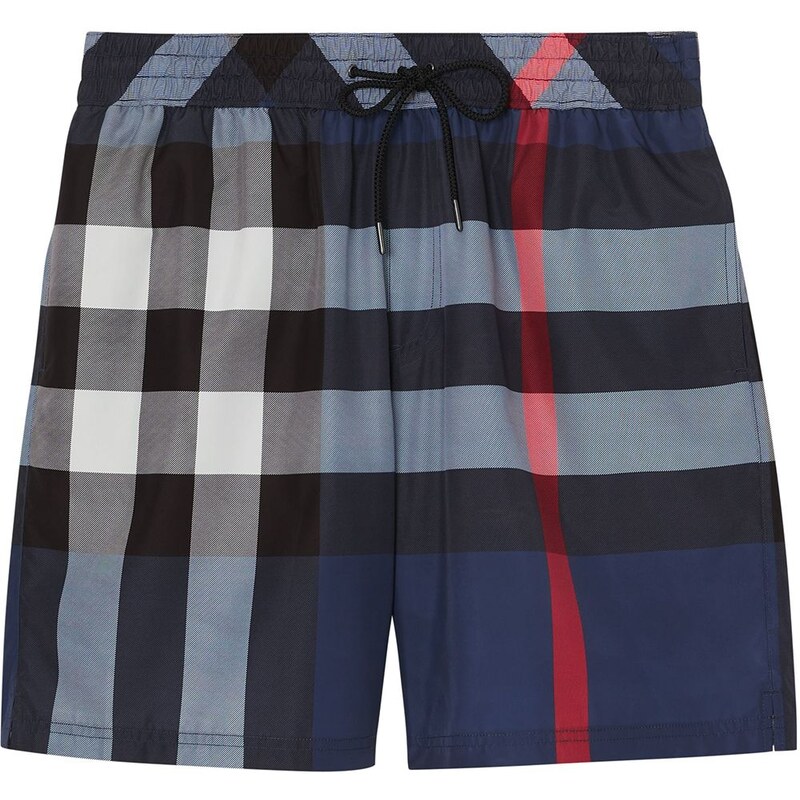 Burberry Check Drawcord Swim Shorts Blue Glami