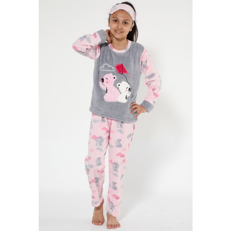 Akbeniz Well Soft Polar Kız Çocuk Pijama Takımı 4522