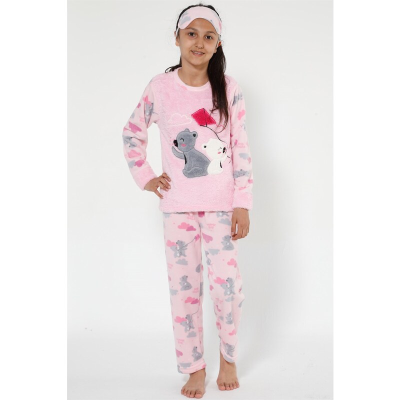 Akbeniz Well Soft Polar Kız Çocuk Pijama Takımı 4523