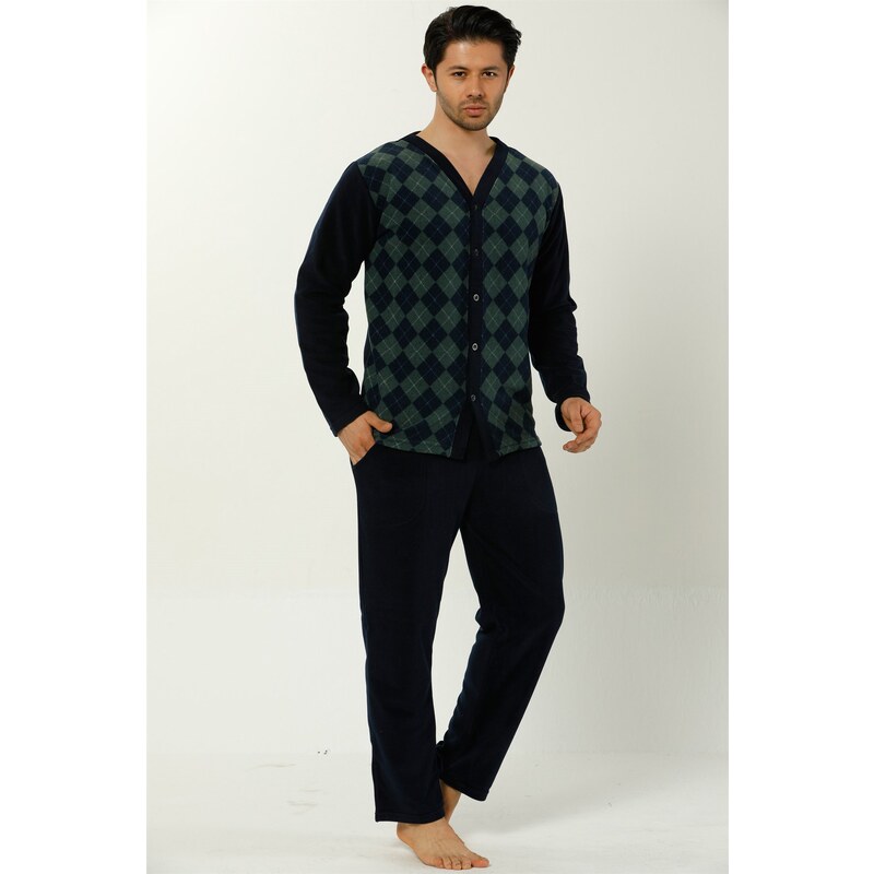 Akbeniz Well Soft Önden Düğmeli Erkek Pijama Takımı 66210