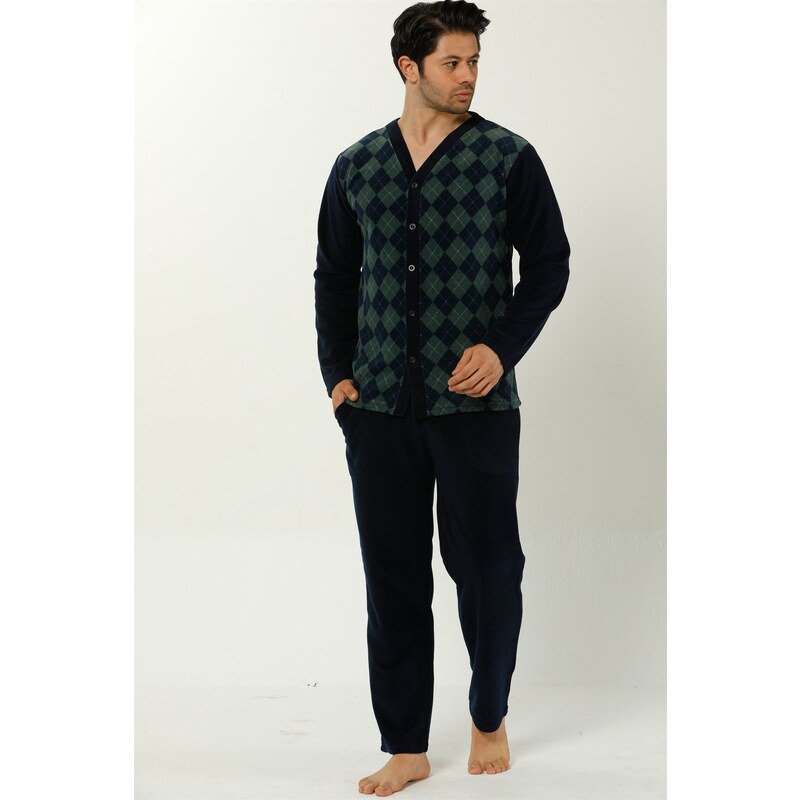 Akbeniz Well Soft Önden Düğmeli Erkek Pijama Takımı 66210