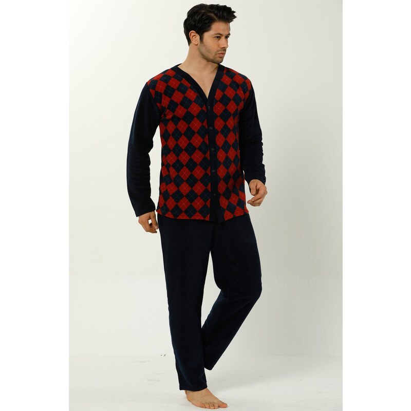Akbeniz Well Soft Önden Düğmeli Erkek Pijama Takımı 66220