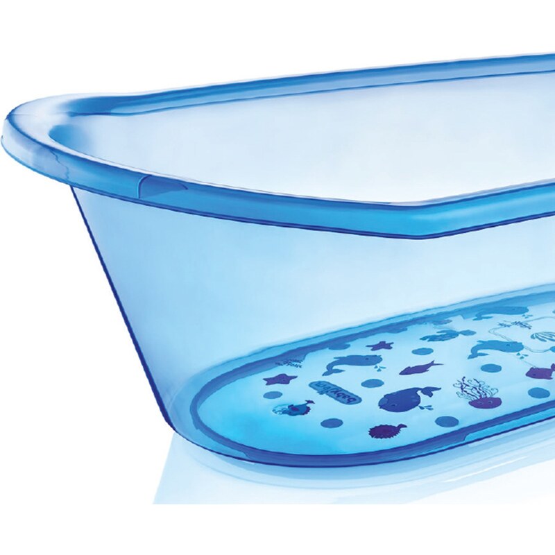 Babyjem Şeffaf Desen Detaylı Banyo Küveti 50 Litre - Mavi