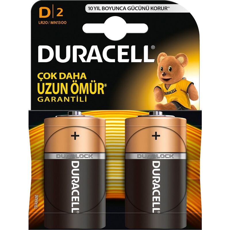 Duracell Alkalin D Pil 2li