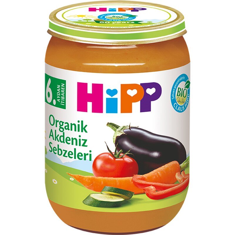 Hipp Organik Akdeniz Sebzeleri Püresi 190 gr