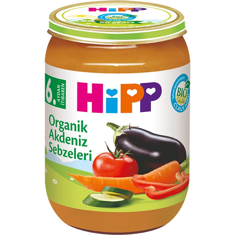 Hipp Organik Akdeniz Sebzeleri Püresi 190 gr