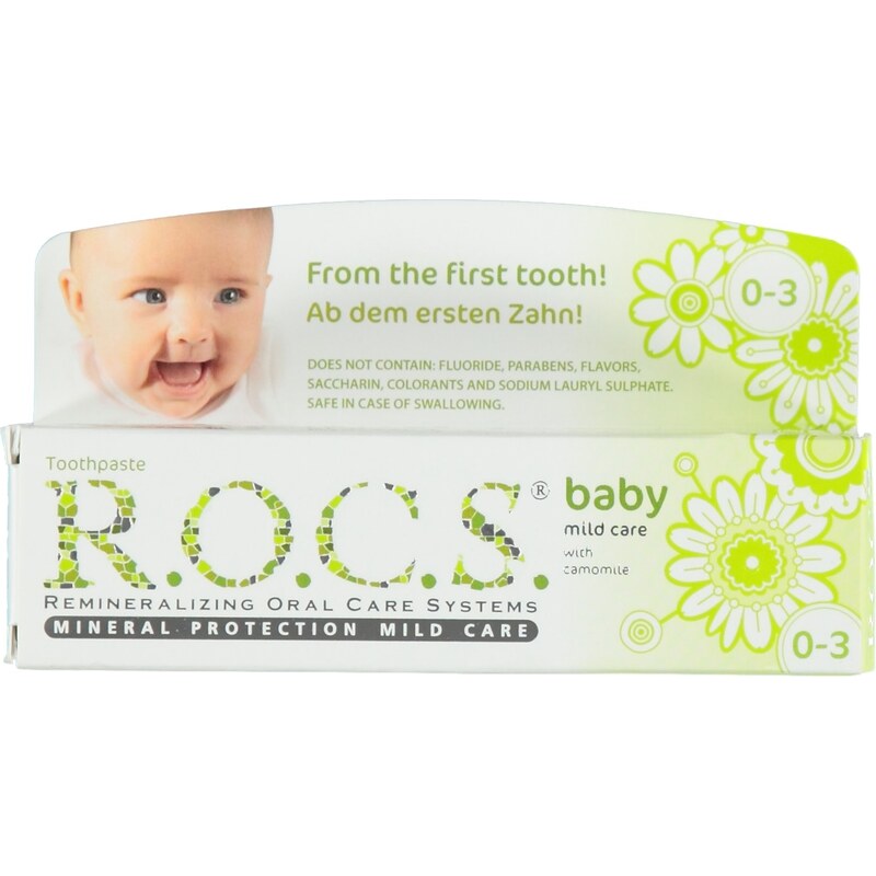 ROCS Baby Papatya Özlü Yutulabilir Diş Macunu 0-3 Yaş 35 ml