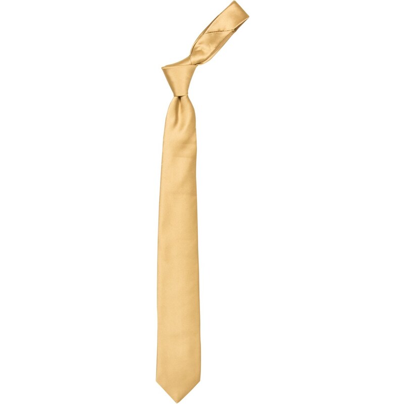 TUDORS Klasik Cep Mendilli Düz Sarı Erkek Kravat