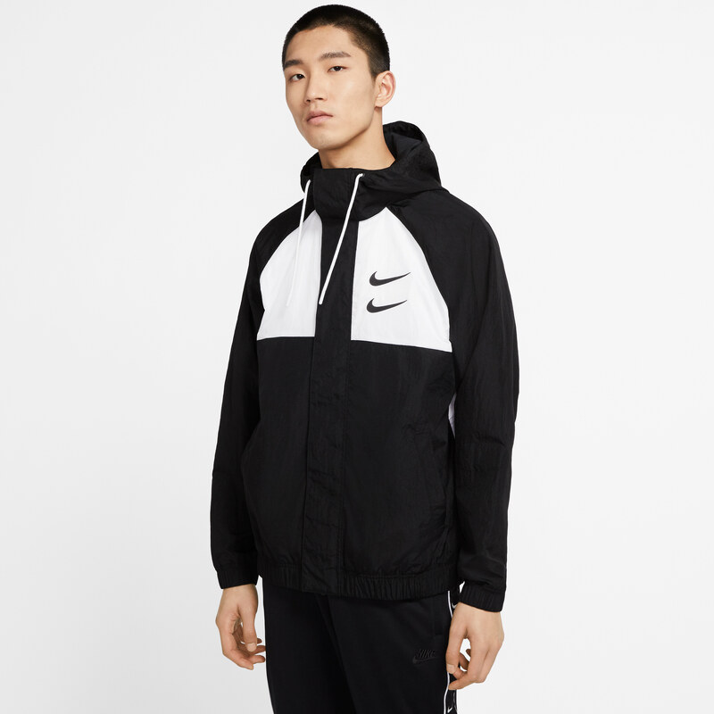 Nike Sportswear Swoosh Erkek Siyah Gri Ceket Glami