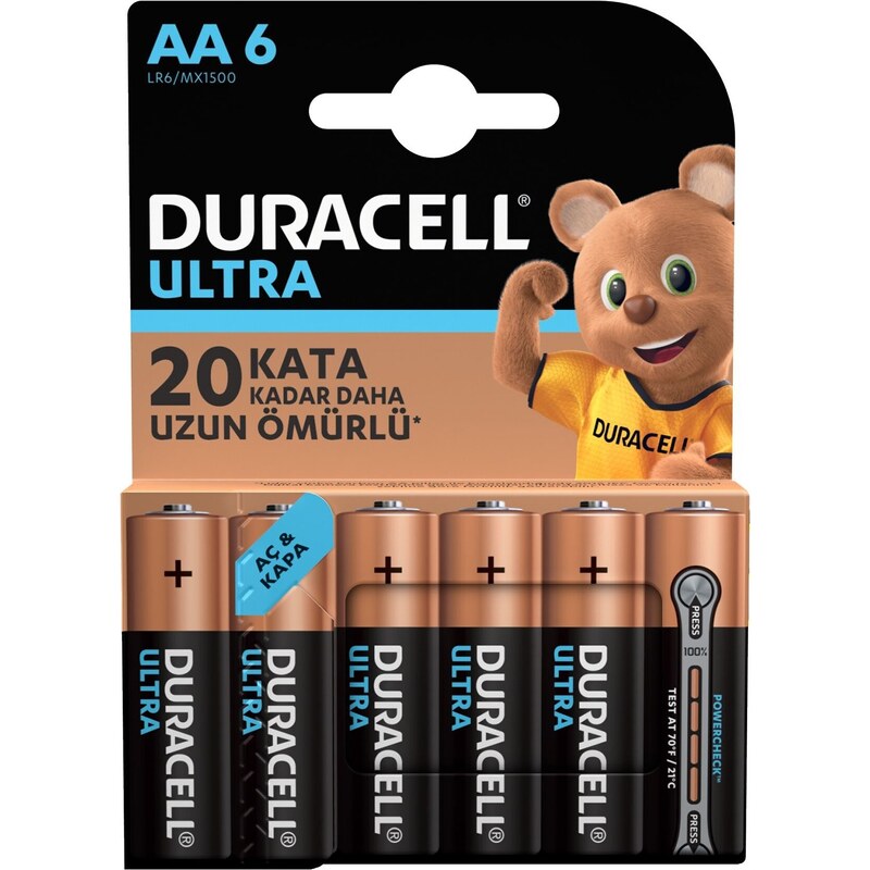 Duracell Ultra Kalem Pil 6'lı AA
