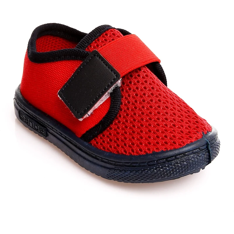 Sanbe Yaz Bebek Keten Ayakkabı - Kırmızı ZN6460