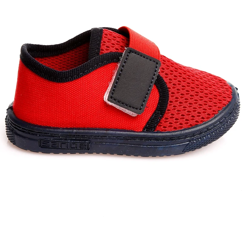 Sanbe Yaz Bebek Keten Ayakkabı - Kırmızı ZN6460