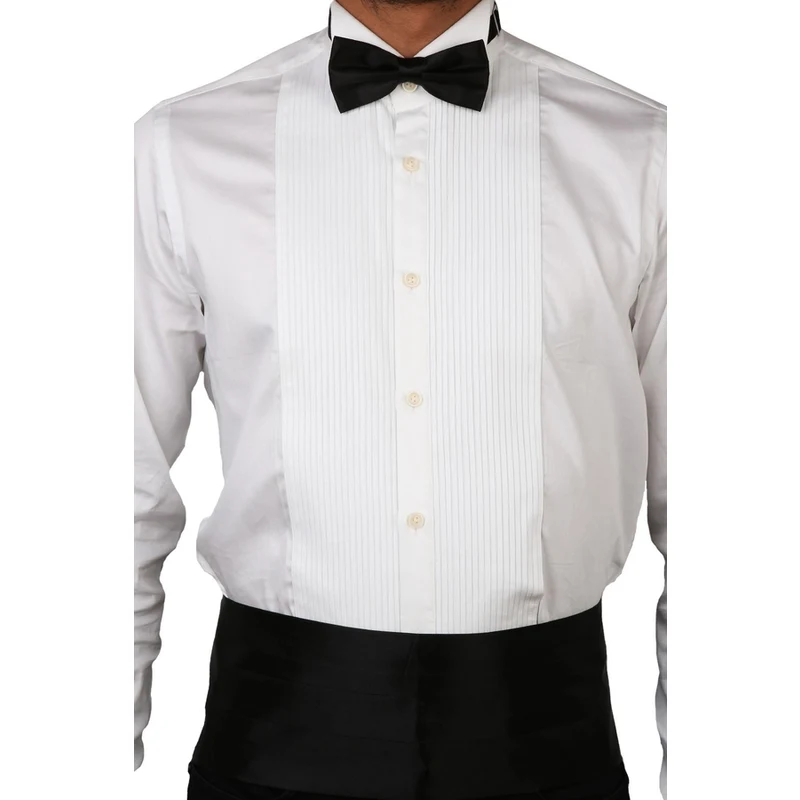 Kravatkolik Black Bow Tie Belt - Tuxedo Belt For Groom SMK50