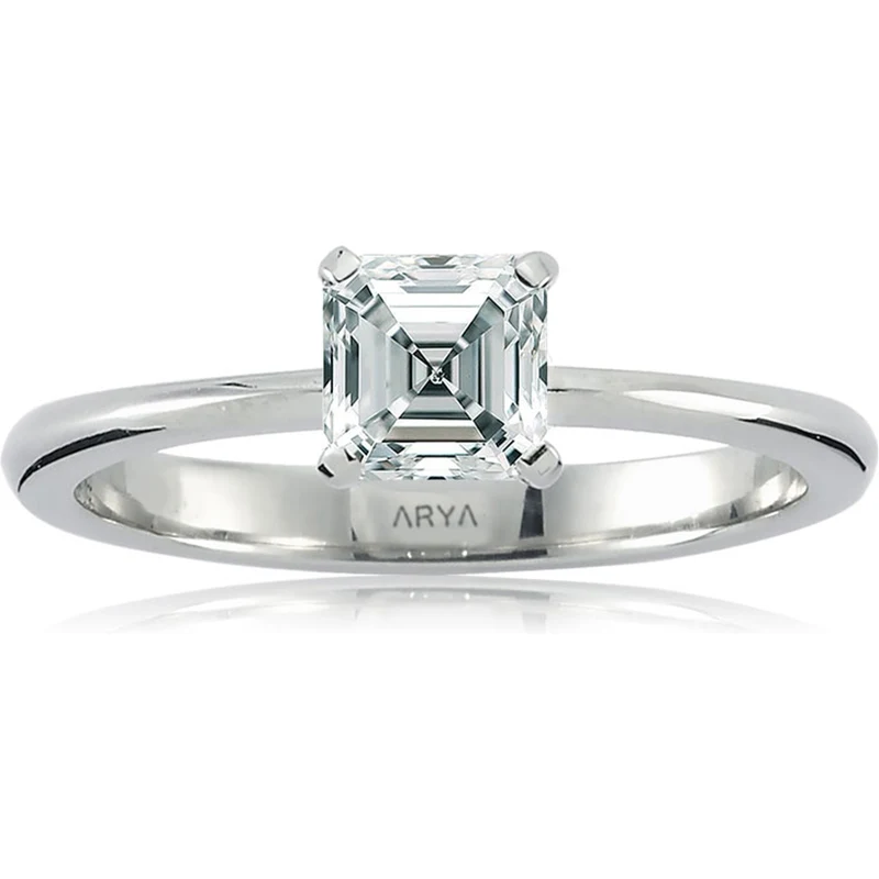 Arya Pırlanta 0.70 Karat Asscher Kesim Pırlanta Tektaş Yüzük
