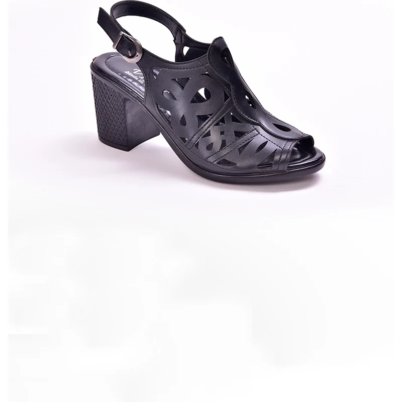 Kemerli Topuklu Ayakkabı Siyah ŞNG175-1