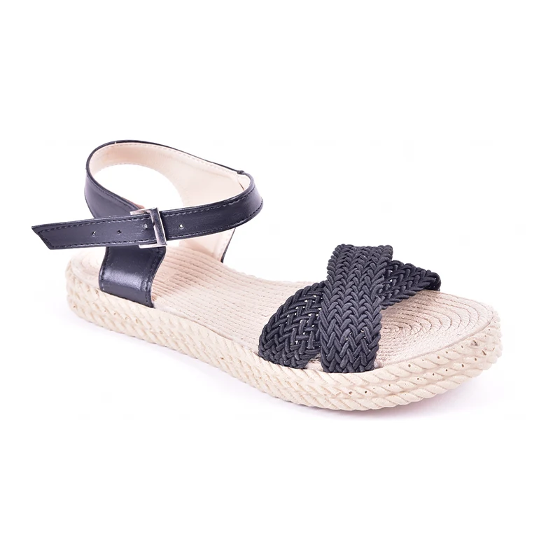 Hasır Sandalet Siyah ŞNG519-1