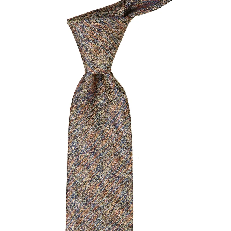 Kravatkolik Yellow Sand Pattern Handkerchief Classic Tie KK9445