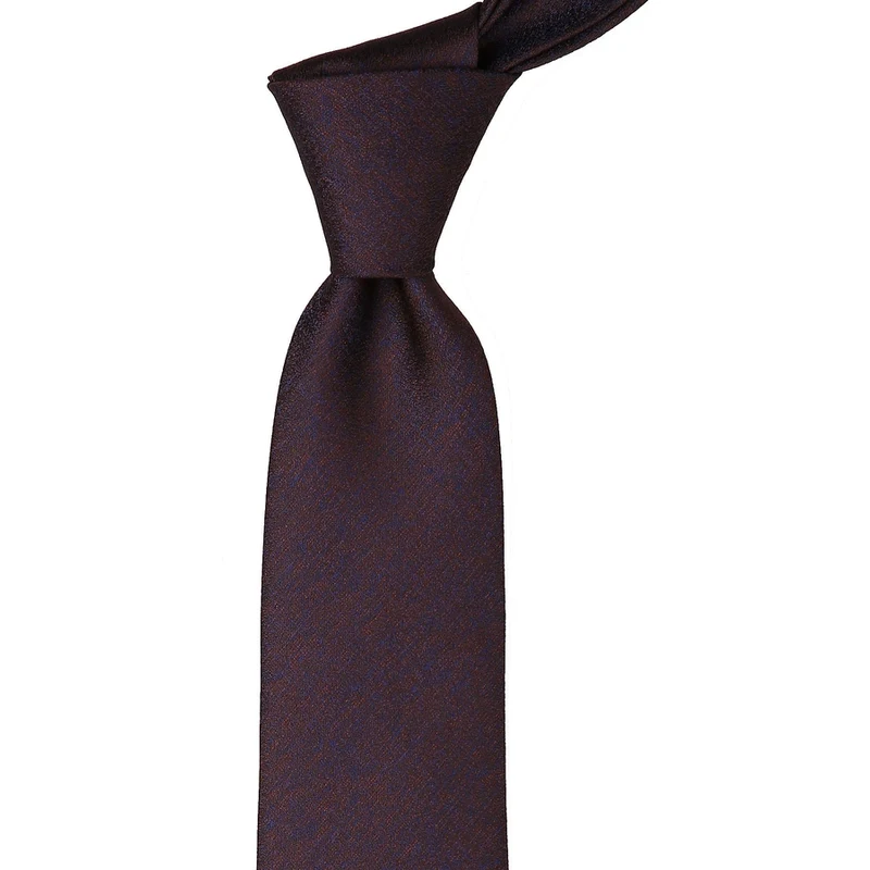 Kravatkolik Brown Sand Pattern Handkerchief Classic Tie KK9478