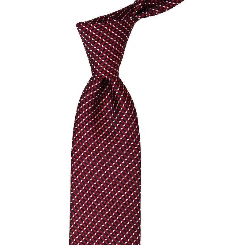 Kravatkolik Claret Red Dot Patterned Classic Tie KK9905